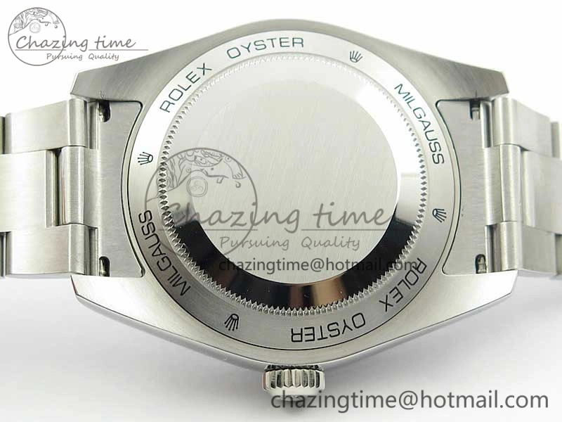 Milgauss 116400 GV Noob 1:1 Best Edition Green Sapphire Black Dial on SS Bracelet A Upgraded 3122