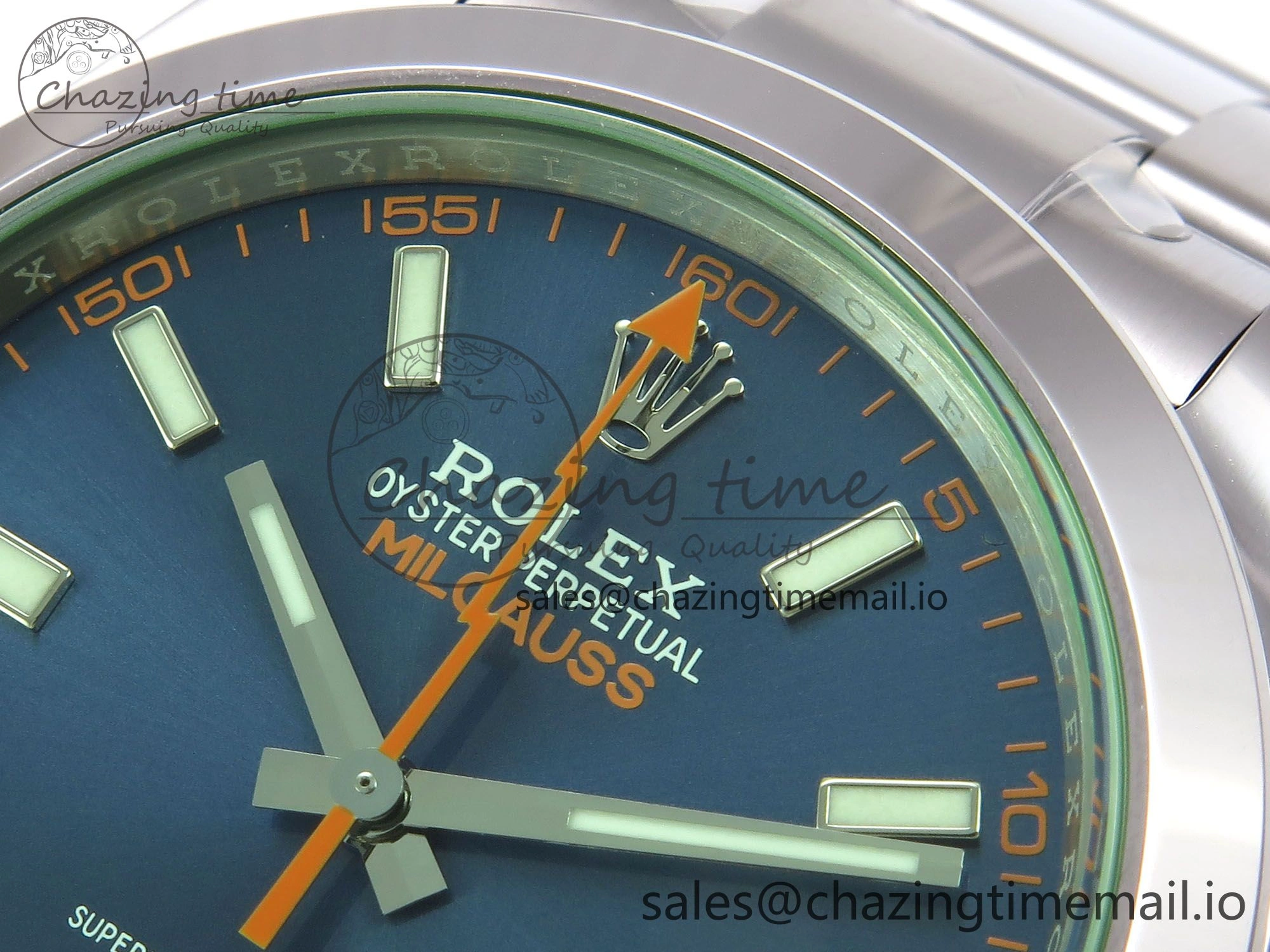 Milgauss 116400GV VSF 1:1 Best Edition 904L Steel Blue Dial on SS Bracelet VS Casual 1001