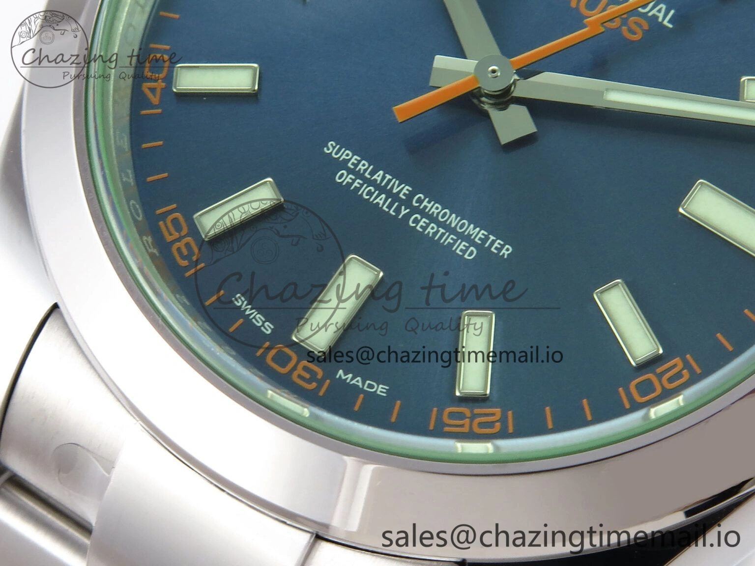 Milgauss 116400GV VSF 1:1 Best Edition 904L Steel Blue Dial on SS Bracelet VS Casual 1001