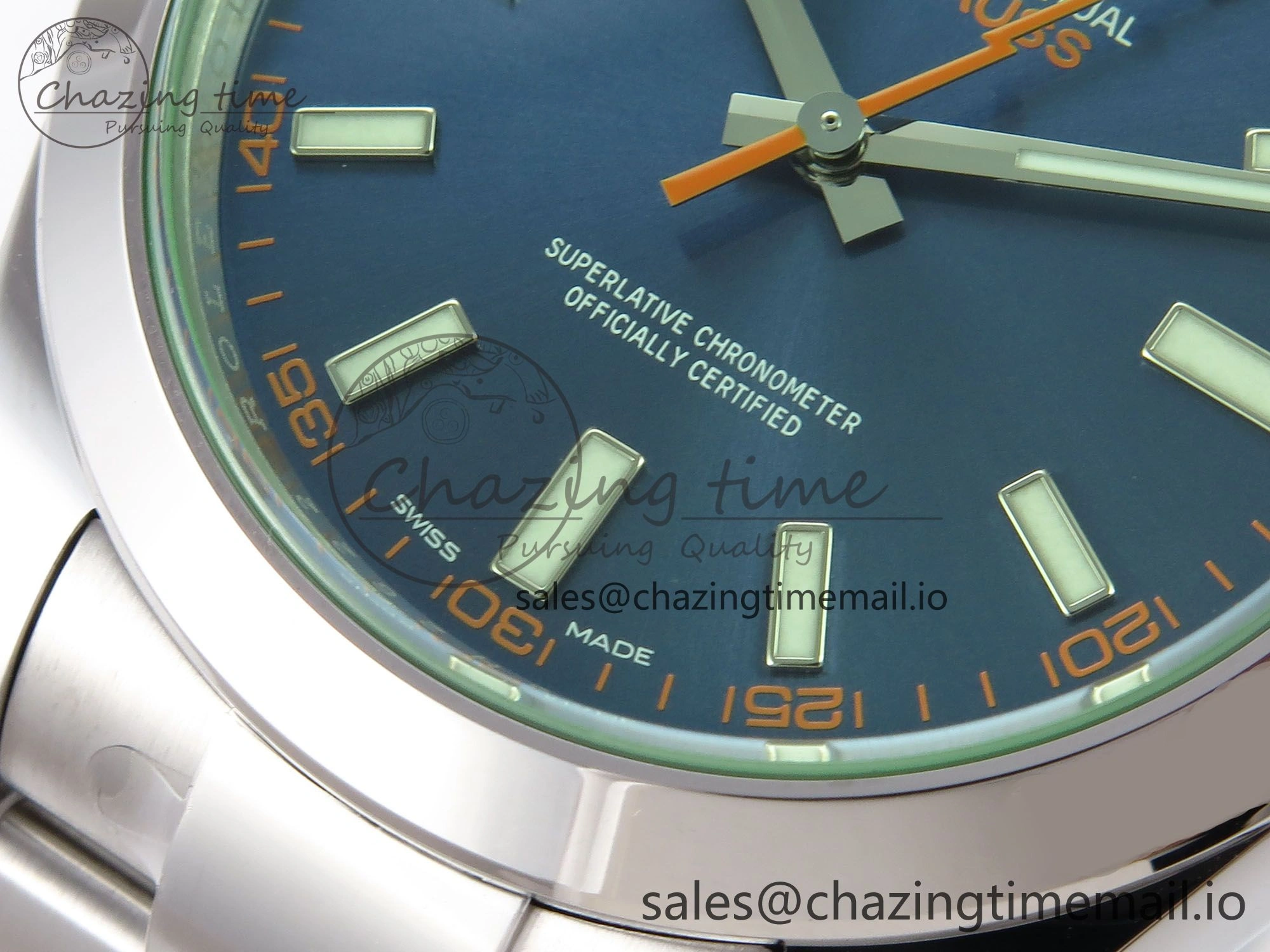 Milgauss 116400GV VSF 1:1 Best Edition 904L Steel Blue Dial on SS Bracelet VS Casual 1001