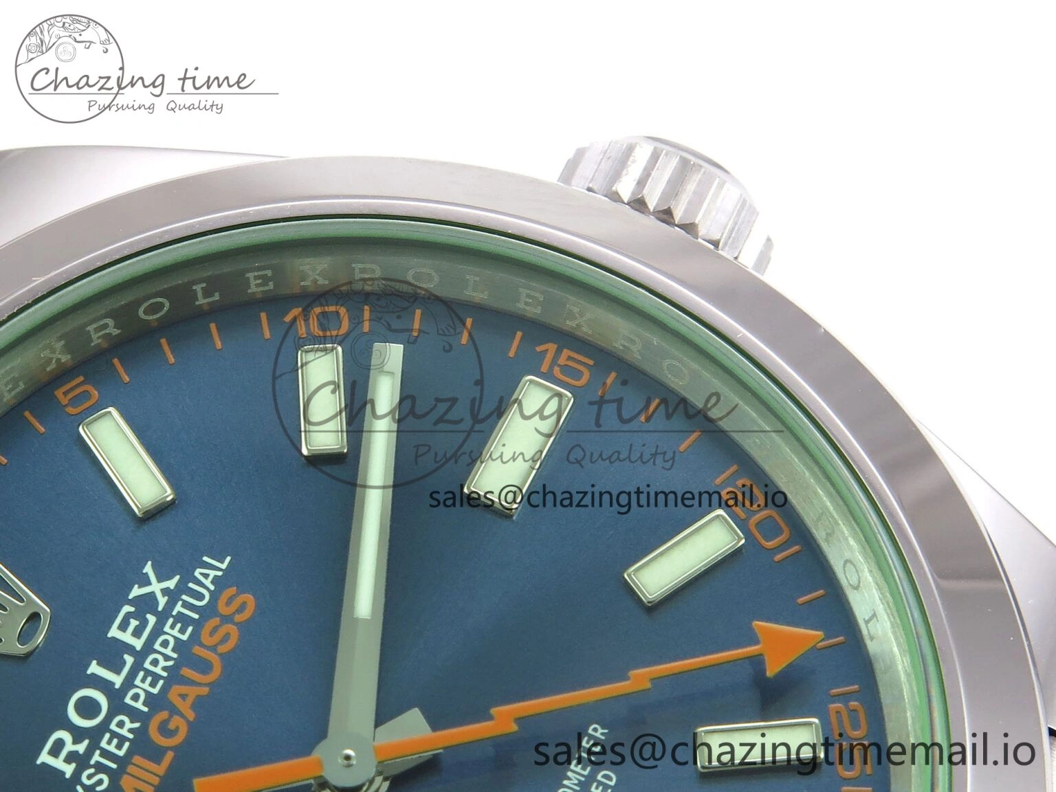 Milgauss 116400GV VSF 1:1 Best Edition 904L Steel Blue Dial on SS Bracelet VS Casual 1001