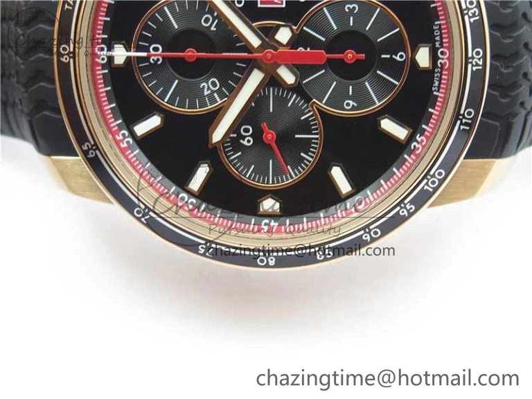 Mille Miglia 168571 RG V7F 1:1 Best Edition Black Dial On Black Rubber Strap A7750 to Cal. Unique 6385