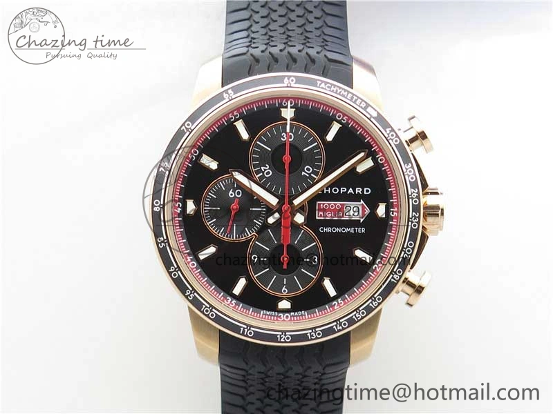 Mille Miglia 168571 RG V7F 1:1 Best Edition Black Dial On Black Rubber Strap A7750 to Cal. Unique 6385