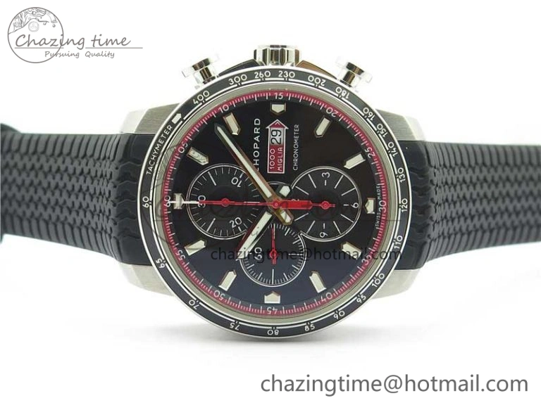 Mille Miglia 168571 SS V7F 1:1 Best Edition Black Dial On Black Rubber Strap A7750 to Cal. Trendsetting 6390