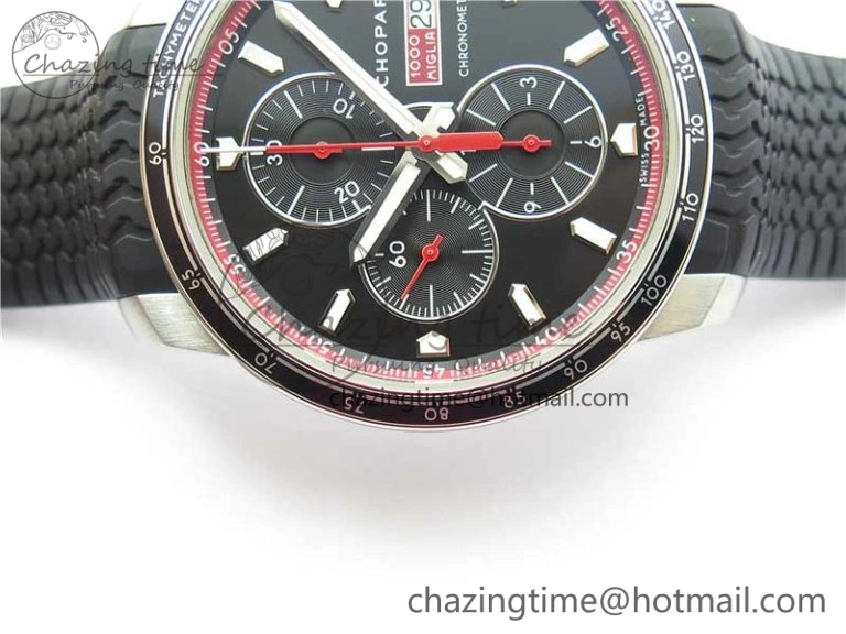 Mille Miglia 168571 SS V7F 1:1 Best Edition Black Dial On Black Rubber Strap A7750 to Cal. Trendsetting 6390