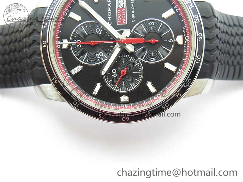 Mille Miglia 168571 SS V7F 1:1 Best Edition Black Dial On Black Rubber Strap A7750 to Cal. Trendsetting 6390