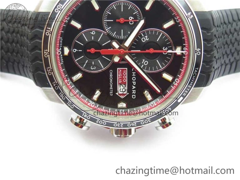 Mille Miglia 168571 SS V7F 1:1 Best Edition Black Dial On Black Rubber Strap A7750 to Cal. Trendsetting 6390