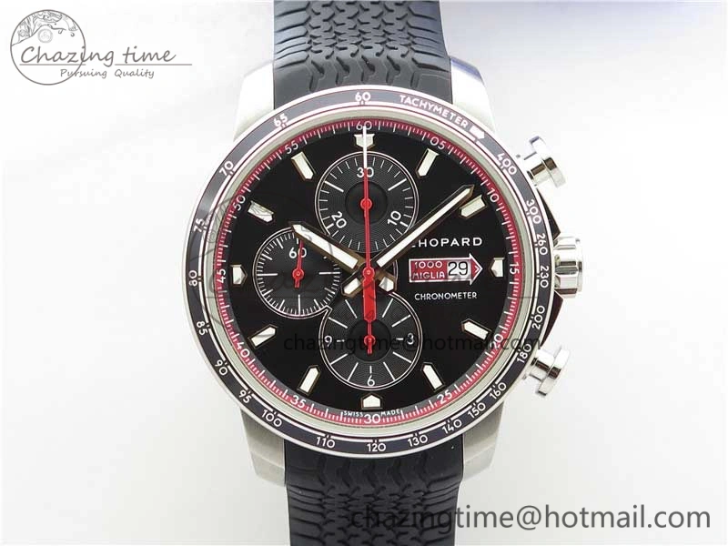 Mille Miglia 168571 SS V7F 1:1 Best Edition Black Dial On Black Rubber Strap A7750 to Cal. Trendsetting 6390