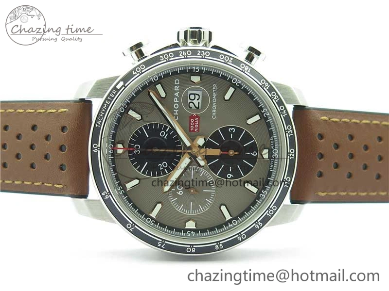 Mille Miglia 168571 SS V7F 1:1 Best Edition Gray Dial On Brown Rubber Strap A7750 to Cal. HighQuality 6391