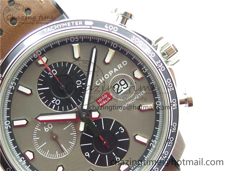 Mille Miglia 168571 SS V7F 1:1 Best Edition Gray Dial On Brown Rubber Strap A7750 to Cal. HighQuality 6391
