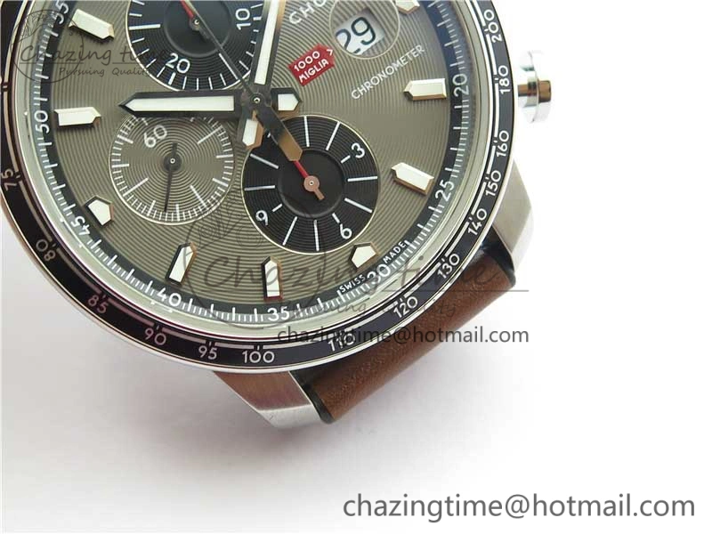 Mille Miglia 168571 SS V7F 1:1 Best Edition Gray Dial On Brown Rubber Strap A7750 to Cal. HighQuality 6391