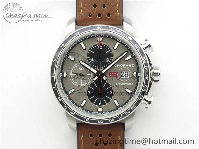 Mille Miglia 168571 SS V7F 1:1 Best Edition Gray Dial On Brown Rubber Strap A7750 to Cal. HighQuality 6391