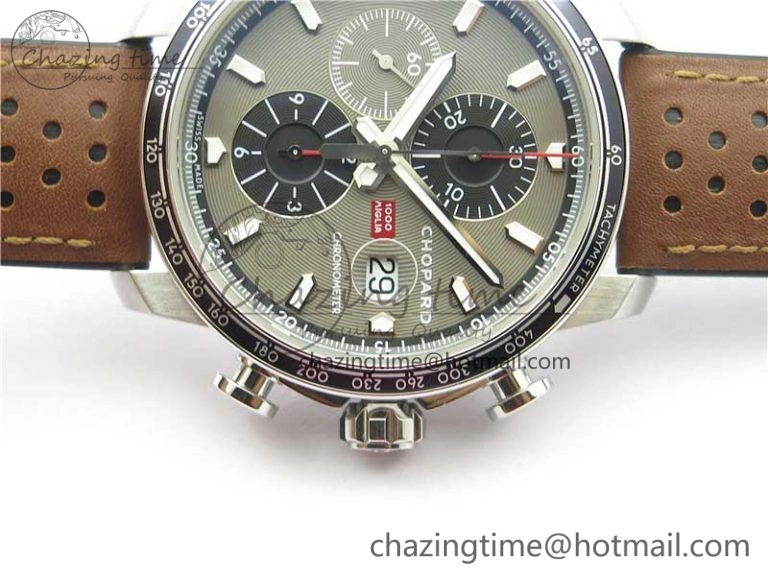 Mille Miglia 168571 SS V7F 1:1 Best Edition Gray Dial On Brown Rubber Strap A7750 to Cal. HighQuality 6391