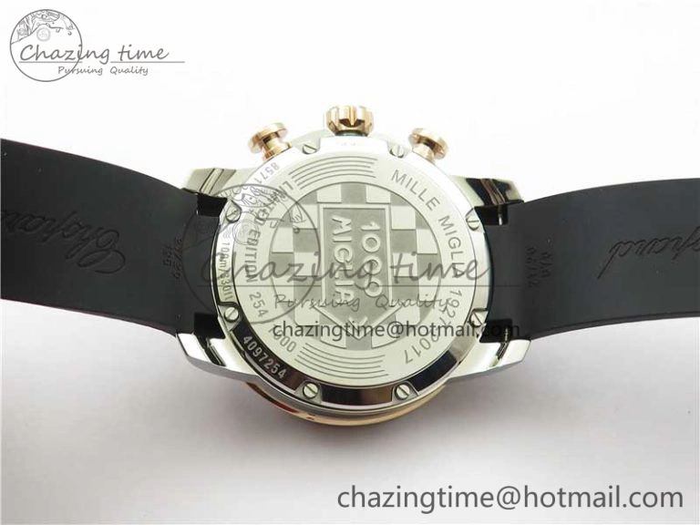 Mille Miglia 168571 SS RG V7F 1:1 Best Edition Black Dial On Black Rubber Strap A7750 to Cal. FlexibleFit 6389