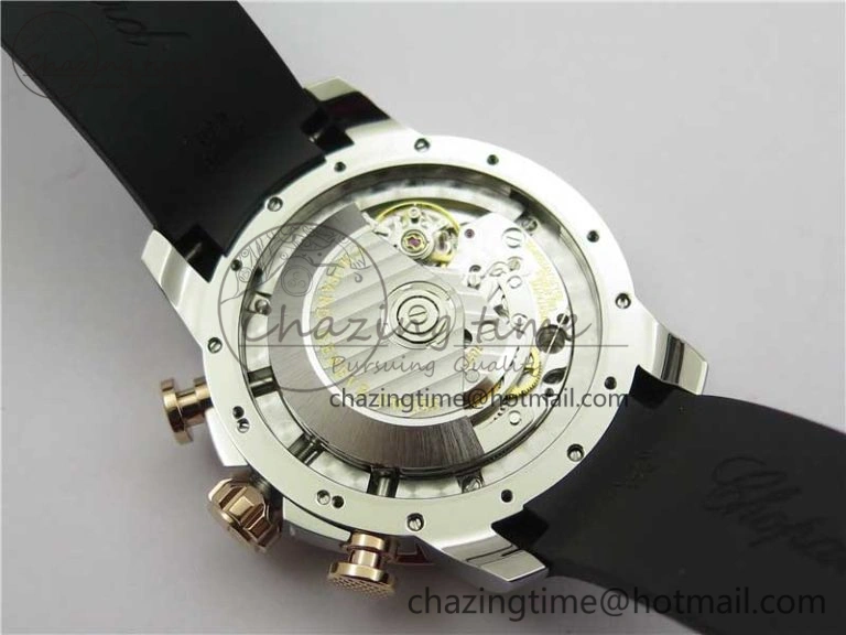 Mille Miglia 168571 SS RG V7F 1:1 Best Edition Black Dial On Black Rubber Strap A7750 to Cal. FlexibleFit 6389