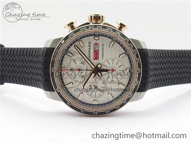 Mille Miglia 168571 SS RG V7F 1:1 Best Edition Black Dial On Black Rubber Strap A7750 to Cal. FlexibleFit 6389