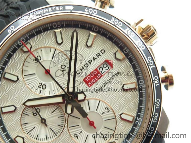 Mille Miglia 168571 SS RG V7F 1:1 Best Edition Black Dial On Black Rubber Strap A7750 to Cal. FlexibleFit 6389