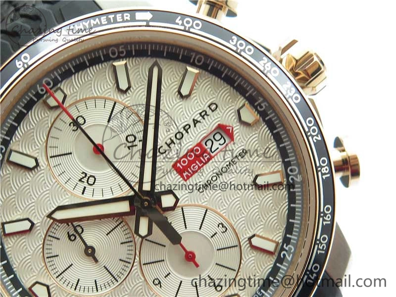 Mille Miglia 168571 SS RG V7F 1:1 Best Edition Black Dial On Black Rubber Strap A7750 to Cal. FlexibleFit 6389