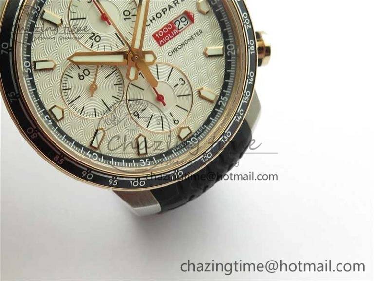 Mille Miglia 168571 SS RG V7F 1:1 Best Edition Black Dial On Black Rubber Strap A7750 to Cal. FlexibleFit 6389