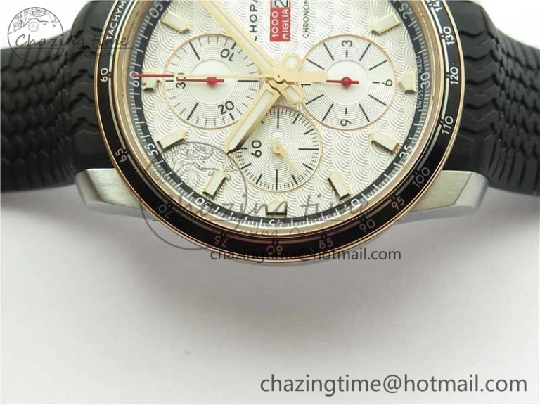 Mille Miglia 168571 SS RG V7F 1:1 Best Edition Black Dial On Black Rubber Strap A7750 to Cal. FlexibleFit 6389