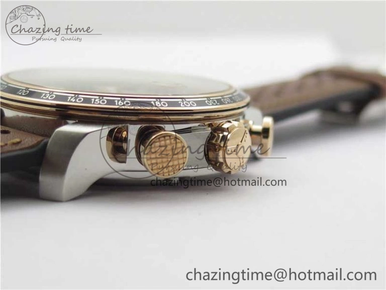 SportInspired Mille Miglia 168571 SS RG V7F 1:1 Best Edition Gray Dial On Brown Rubber Strap A7750 to Cal. 6388