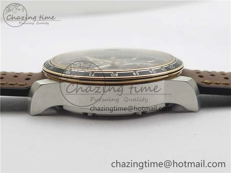 SportInspired Mille Miglia 168571 SS RG V7F 1:1 Best Edition Gray Dial On Brown Rubber Strap A7750 to Cal. 6388