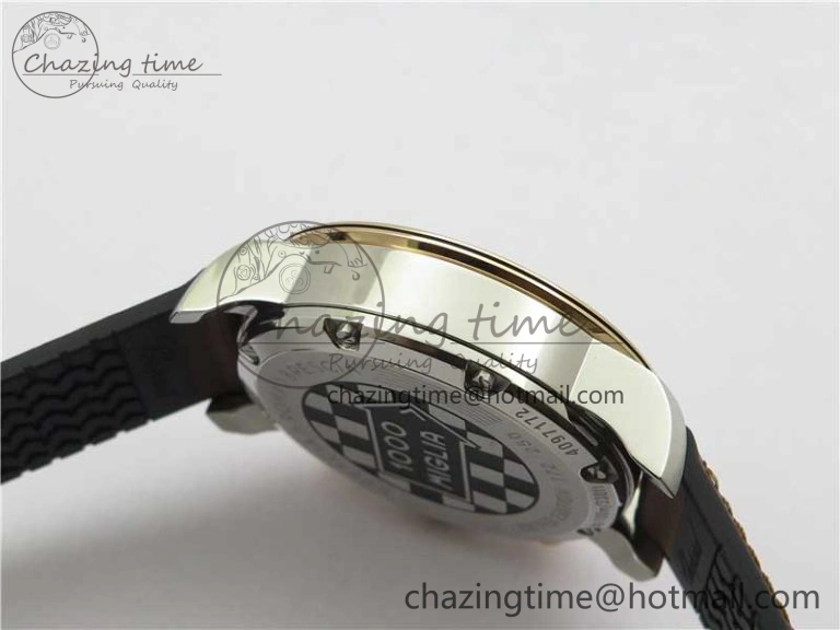 SportInspired Mille Miglia 168571 SS RG V7F 1:1 Best Edition Gray Dial On Brown Rubber Strap A7750 to Cal. 6388