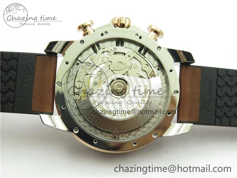 SportInspired Mille Miglia 168571 SS RG V7F 1:1 Best Edition Gray Dial On Brown Rubber Strap A7750 to Cal. 6388