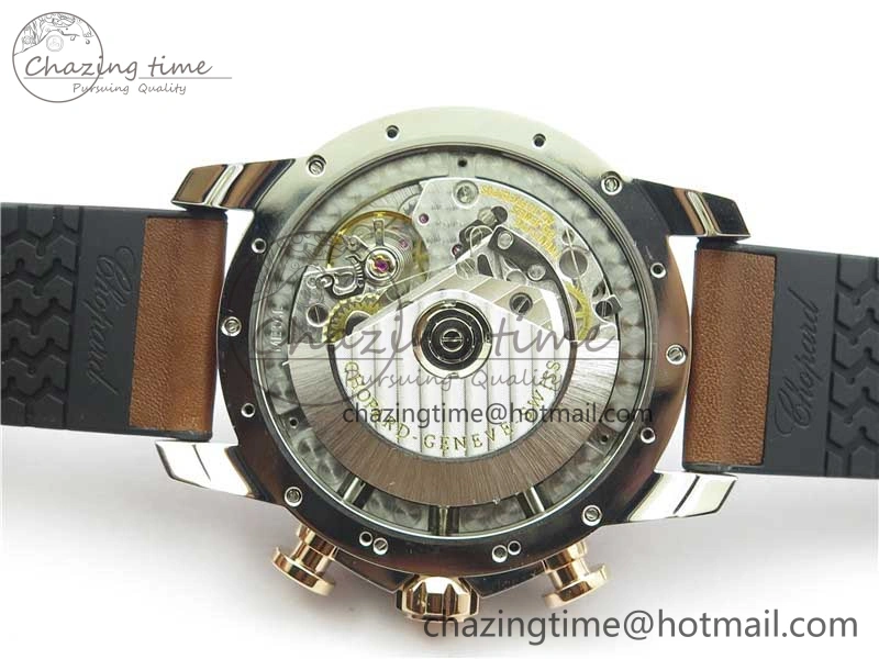 SportInspired Mille Miglia 168571 SS RG V7F 1:1 Best Edition Gray Dial On Brown Rubber Strap A7750 to Cal. 6388