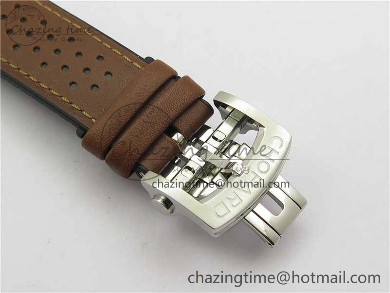 SportInspired Mille Miglia 168571 SS RG V7F 1:1 Best Edition Gray Dial On Brown Rubber Strap A7750 to Cal. 6388