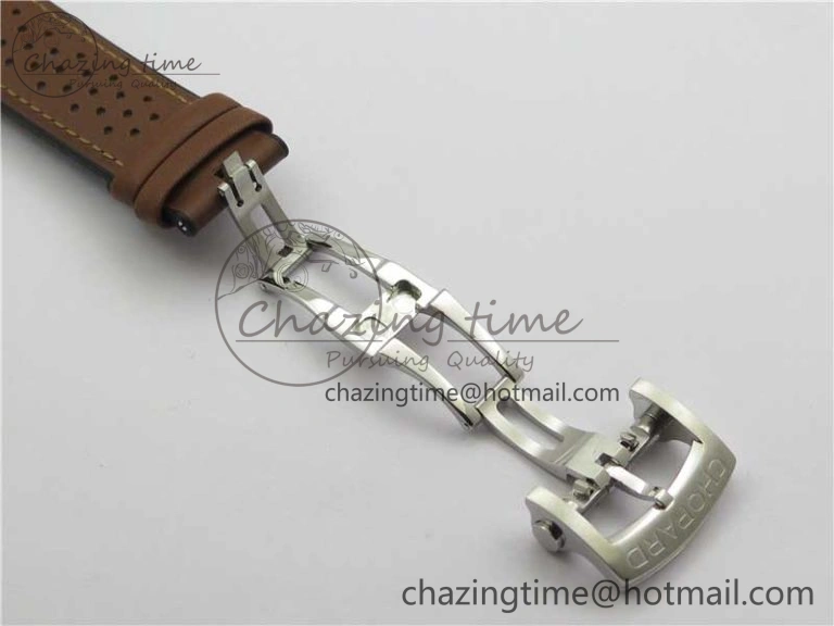 SportInspired Mille Miglia 168571 SS RG V7F 1:1 Best Edition Gray Dial On Brown Rubber Strap A7750 to Cal. 6388