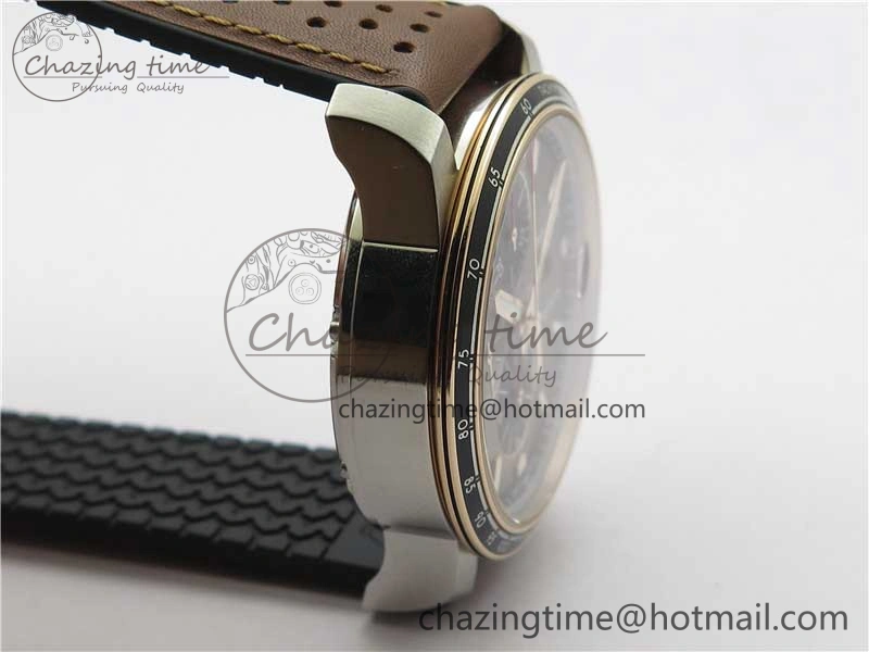 SportInspired Mille Miglia 168571 SS RG V7F 1:1 Best Edition Gray Dial On Brown Rubber Strap A7750 to Cal. 6388