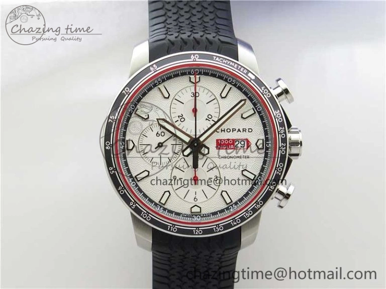 Soft Mille Miglia RG Real Power Reserve Display White Dial On Black Rubber Strap A 6401