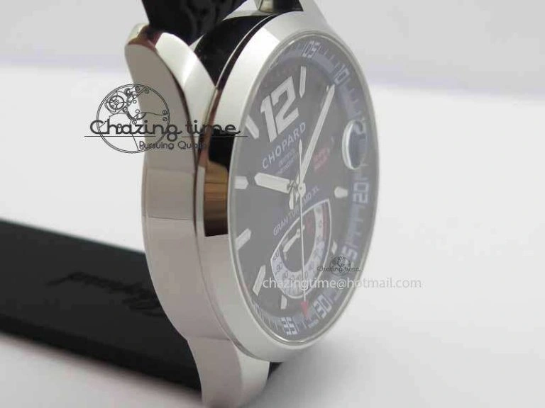 DailyWear Mille Miglia SS Real Power Reserve Display Black Dial On Black Rubber Strap A 6405