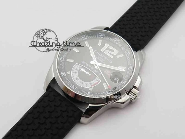 DailyWear Mille Miglia SS Real Power Reserve Display Black Dial On Black Rubber Strap A 6405