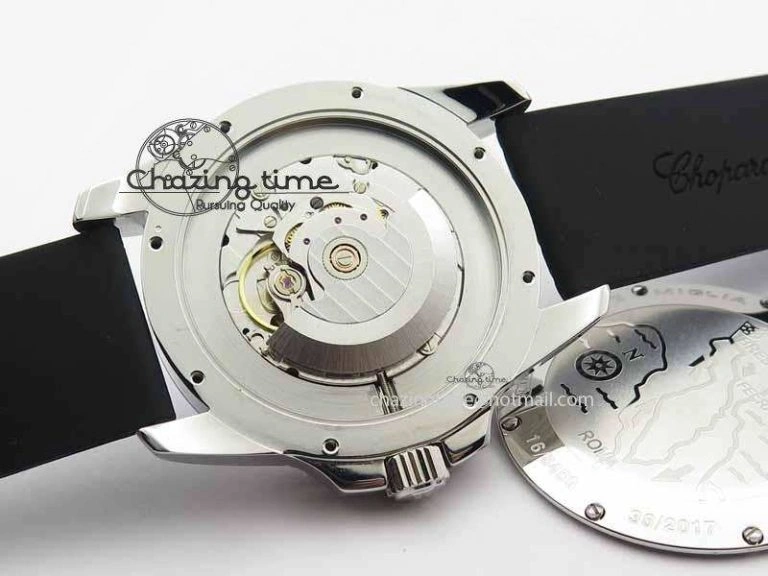 DailyWear Mille Miglia SS Real Power Reserve Display Black Dial On Black Rubber Strap A 6405