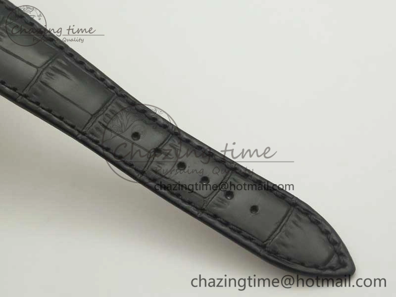 Timeless Millennium Series 15350 RG V9F 1:1 Best Edition Full Diamonds Black Markers on Black Leather Strap A 4931