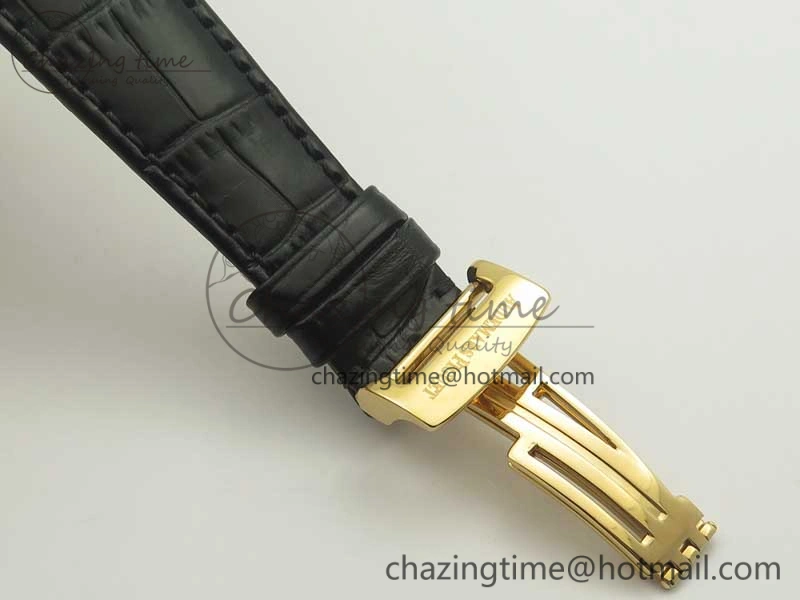 Timeless Millennium Series 15350 RG V9F 1:1 Best Edition Full Diamonds Black Markers on Black Leather Strap A 4931