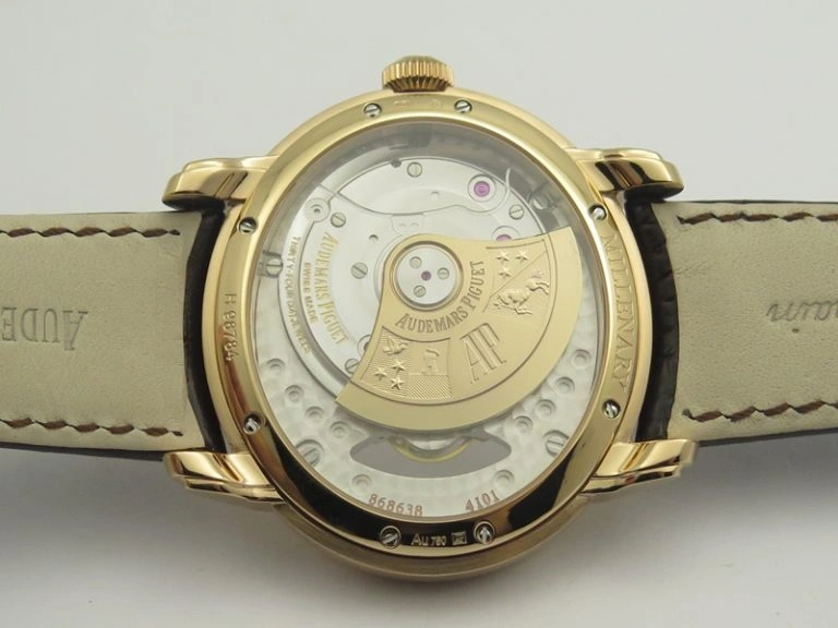 Chic Millennium Series 15350 RG V9F 1:1 Best Edition Skeletonal Dial On Dark Brown Leather Strap A 4944