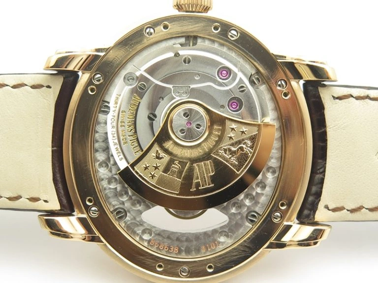 Chic Millennium Series 15350 RG V9F 1:1 Best Edition Skeletonal Dial On Dark Brown Leather Strap A 4944
