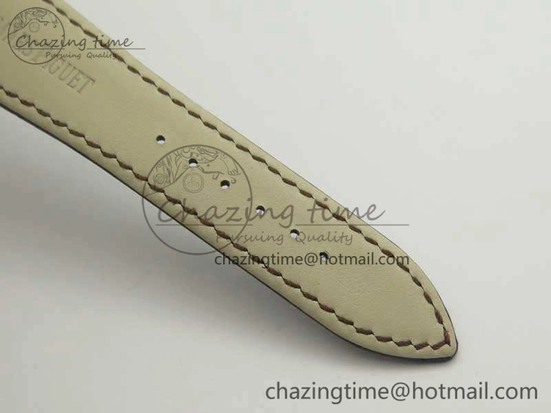 Chic Millennium Series 15350 RG V9F 1:1 Best Edition Skeletonal Dial On Dark Brown Leather Strap A 4944