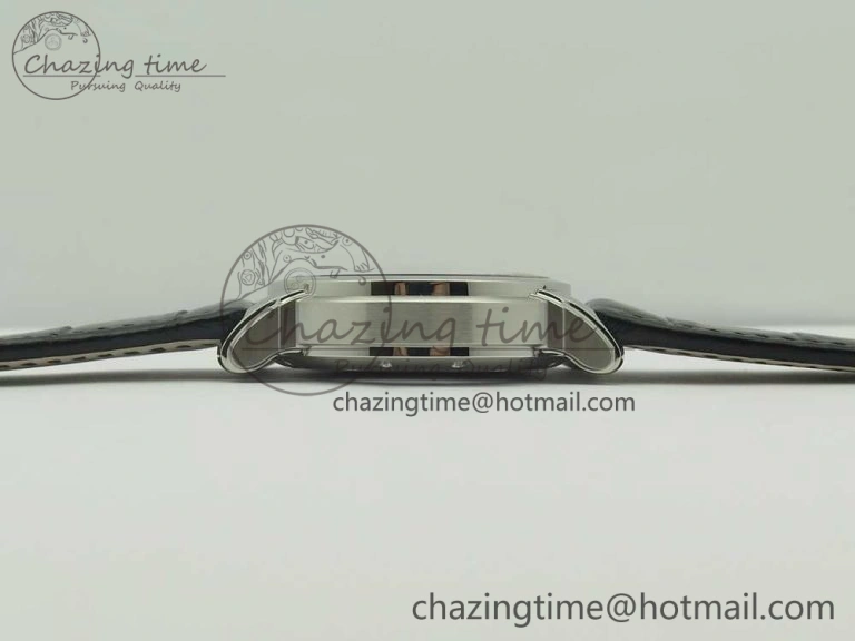 Youthful Millennium Series 15350 SS V9F 1:1 Best Edition Black Skeleton Dial on Black Leather Strap A 4894