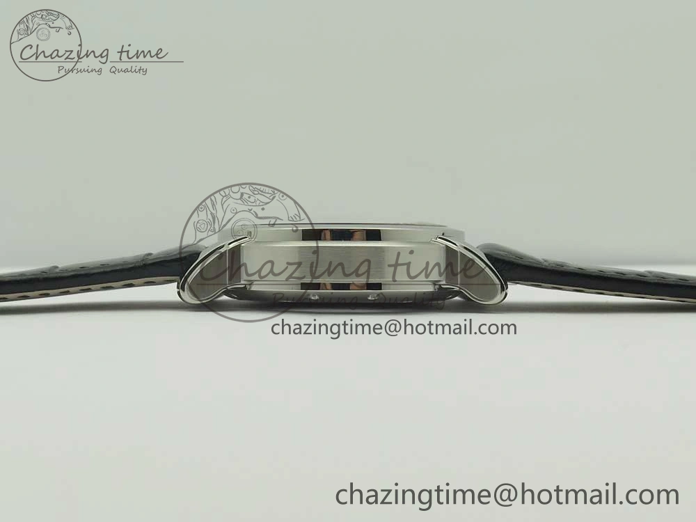 Youthful Millennium Series 15350 SS V9F 1:1 Best Edition Black Skeleton Dial on Black Leather Strap A 4894