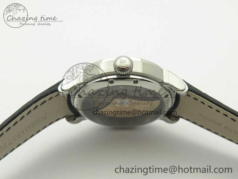 Millennium Series 15350 SS V9F 1:1 Best Edition Black White Skeleton Dial on Black Leather Strap A StreetReady 4895