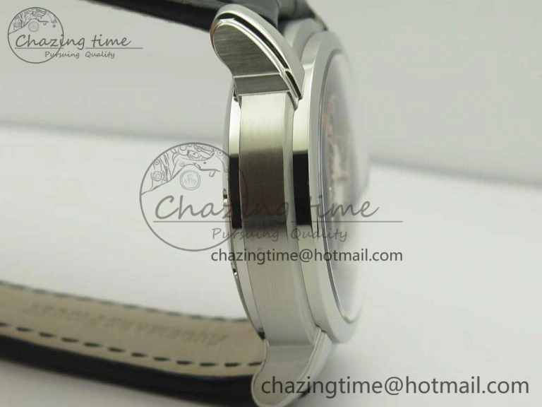Millennium Series 15350 SS V9F 1:1 Best Edition Black White Skeleton Dial on Black Leather Strap A StreetReady 4895