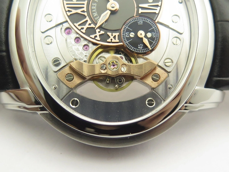 Millennium Series 15350 SS V9F 1:1 Best Edition Skeletonal Dial On Black Leather Strap A FreshLook 4945