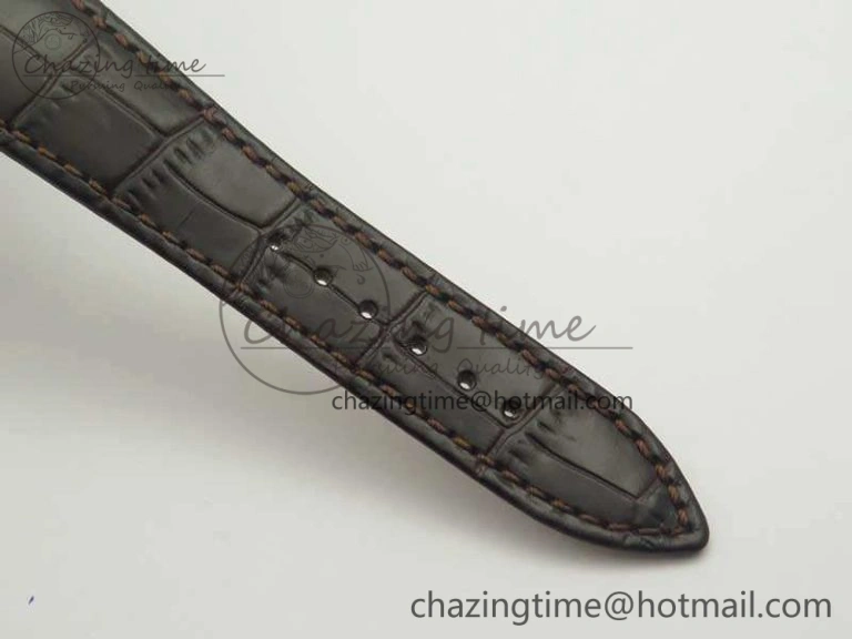 Millennium Series 15350 SS V9F 1:1 Best Edition Skeletonal Dial On Black Leather Strap A FreshLook 4945