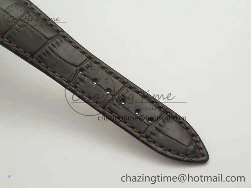 Millennium Series 15350 SS V9F 1:1 Best Edition Skeletonal Dial On Black Leather Strap A FreshLook 4945