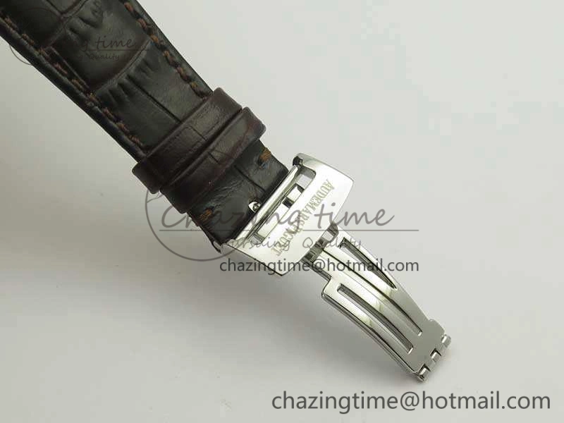 Millennium Series 15350 SS V9F 1:1 Best Edition Skeletonal Dial On Black Leather Strap A FreshLook 4945