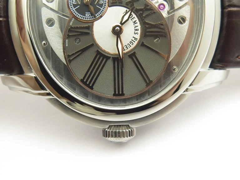Versatile Millennium Series 15350 SS V9F 1:1 Best Edition Skeletonal Dial On Dark Brown Leather Strap A 4947